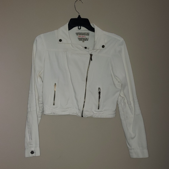 VINTAGE WHITE JEAN JACKET - Picture 2 of 8